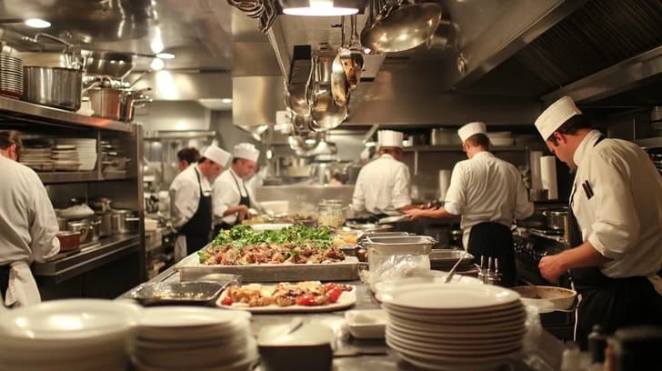 Food service team using TaskingNow on mobile